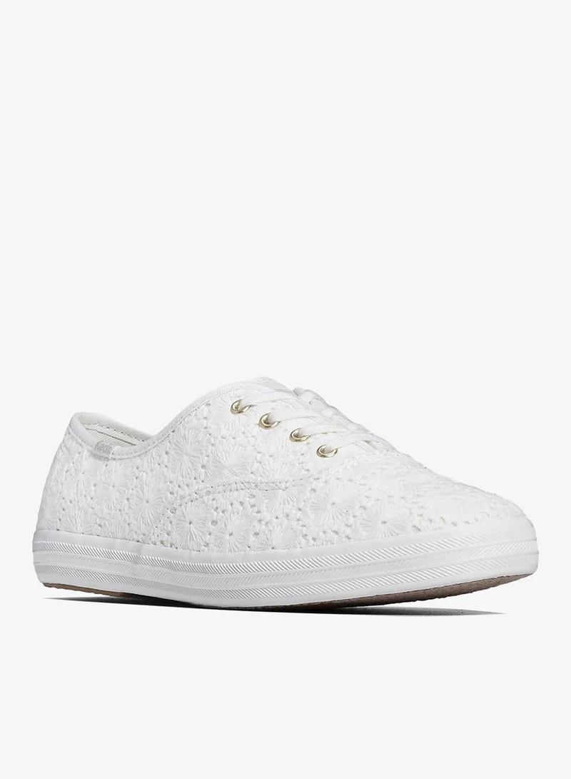 Keds Light Beige Keds Women's Champion Canvas Lace Up Sneaker Casual Sneaker Cream for Women | Best Price UAE